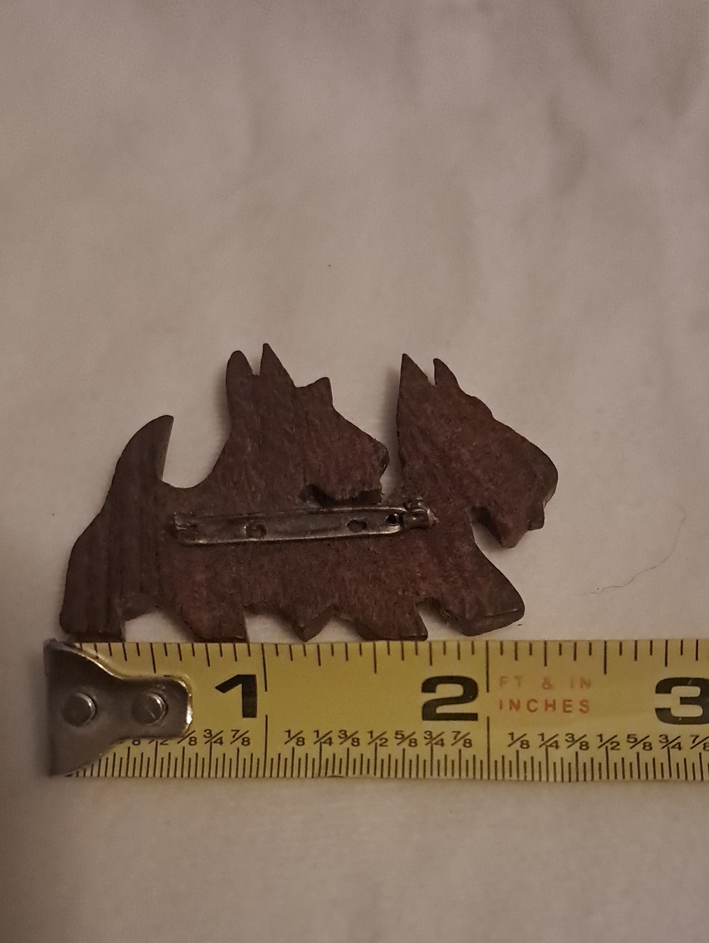 1940s Double Scottie Brooch/Pin - Picture 2 of 4